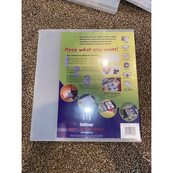 unikeep view caseunikeep view case binder 1 inch capacity set of 3 - Picture 2 of 4